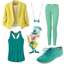 i'm simply mad about this Alice In Wonderland Outfit, Hatter Costume, Wonderland Characters, Mad Hatter Costume, Alice In Wonderland Characters, Disney Themed Outfits, Alice In Wonderland Costume, The Mad Hatter, Disney Inspired Fashion