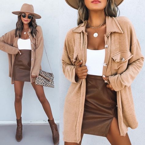 @vicidolls shared a photo on Instagram: “Don’t Miss Out! Our Ysabel French Terry Shacket is selling fast. This season essential is ready to be layered all Fall + Winter. Stylist…” • Sep 27, 2021 at 2:40pm UTC Tan Outfit, Kimono Outfits, Millennials Fashion, Mom Clothes, Mommy Outfits, Millennial Mom, Nashville Outfits, Western Outfits Women, Work Fits