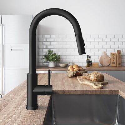 YZZY Pull Down Touch Single Handle Kitchen Faucet | Wayfair Gunmetal Kitchen, Touch Kitchen Faucet, Condo Renovation, Single Handle Kitchen Faucet, Kitchen Inspiration Design, Kitchen Sink Faucets, Kitchen Collection, Kitchen Handles, Sink Faucets