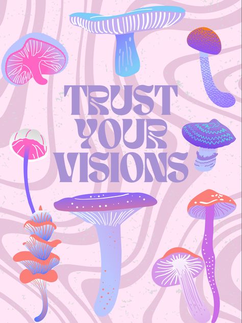 #trippy #mushrooms #aesthetic #wallpaper #instagram #iphone Mushrooms Aesthetic Wallpaper, Mushrooms Aesthetic, Trippy Quotes, Wallpaper Instagram, Phone Wallpapers, Trust Yourself, Aesthetic Wallpaper, Phone Wallpaper, Wallpapers