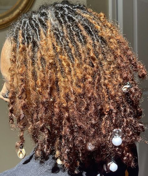 Curly Locs Black Women Natural, Dreads Curly Ends, Curly End Dreads, Locs For Curly Hair, Coil Dreads Natural Hair, Natural Locs With Curly Ends Black Women, Starter Locs On Curly Hair, Natural Locs With Curly Ends Styles, Curly End Locs Natural