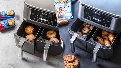 Double the Delicious With Half the Dishes - Pillsbury.com Basket Air Fryer Recipes, Pepperoni Pizza Crescent Rolls, Pizza Crescent Rolls, Candy Pizza, Crescent Roll Pizza, Caramel Chocolate Chip Cookies, Caramel Chocolate, Kid Friendly Dinner, Chocolate Caramels