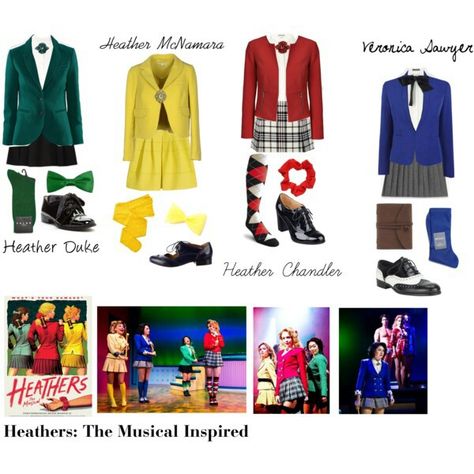 Heathers Inspired Halloween Costumes Heathers, Croquet Photoshoot, Heathers Inspired Outfits, Theater Costumes Diy, Heathers Costume, Broadway Outfit, Theatre Outfit, Heathers Movie, Musical Costumes