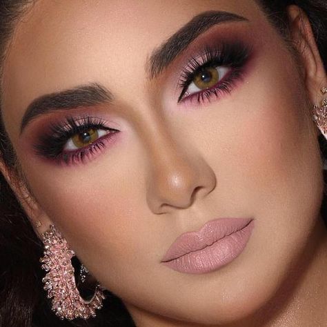 Rosa Make-up, Maquillage Yeux Cut Crease, Pink Eye Makeup, Beauty Make-up, Glam Makeup Look, Beautiful Eye Makeup, Makijaż Smokey Eye, Braut Make-up, Glamorous Makeup