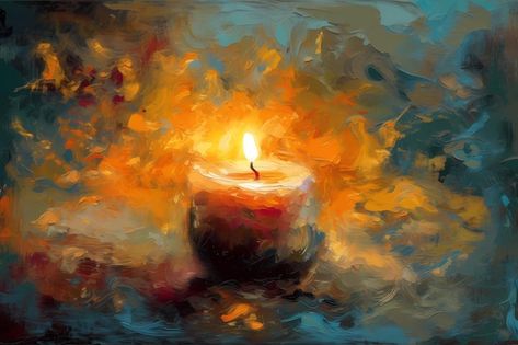 Oil Painting Candle, Candle Painting Art, Capuchin Crypt, Painting Fire, Candle Painting, Vinland Saga Manga, Abstract Painting Techniques, Painted Candles, Creative Painting