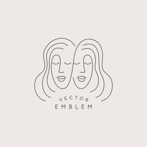 Twins Logo Design, Face Logo Design Women, Sister Logo Design, Sisters Logo Design, Women Logo Design Ideas, Logo With Face, Female Logo Design, Double S Logo, Sisters Logo