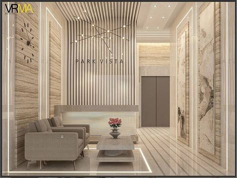 Residential Entrance Lobby Design, Entrance Lobby Design Residential Building, Building Lobby Design Residential, Building Reception Lobby, Apartment Reception Lobby, Apartment Building Entrance Lobby Design, Building Entrance Lobby Design, Lobby Interior Design Residential, Apartment Building Lobby Design