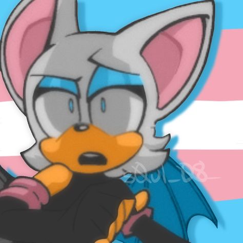 Sonic the hedgehog transgender gender swap rouge the bay fan art Trans Sonic Fanart, Sonic Pride Icons, Sonic Yippie, Sonic Prime Pfp, Trans Sonic, Rouge The Bat Icon, Bat Pfp, Pfp Base, Trans Pfp