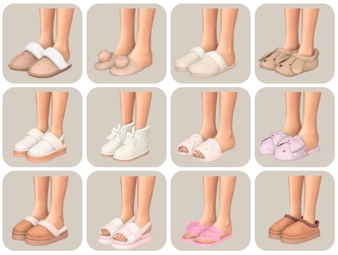 Links are on my tumblr lovelies🤍 Sims4 Cc Slipper, Sims 4 House Slippers Cc, Sims 4 Cc Lazy Clothes, Uggs Slippers Sims 4 Cc, Ts4 Slippers Cc, Sims4 Cc Slippers, Sims 4 Cc Shoes Slippers, Sims Cc Shoes Women, Sims Slippers