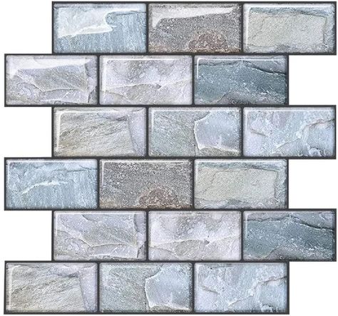 2" x 3" Vinyl Peel & Stick Subway Tile Kitchen Backsplash Subway Tile, Backsplash Subway Tile, Brick Tile Backsplash, Brick Wall Tiles, Backsplash For Kitchen, Self Adhesive Wall Tiles, Stick Tile Backsplash, Shower Backsplash, Subway Tiles Bathroom