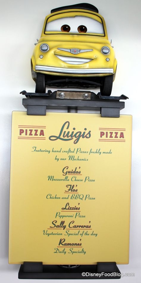 Luigi's Pizza Menu Mcqueen Party, Disney Dream Cruise Ship, Pixar Cars Birthday, Pixar Party, Mcqueen Birthday, Flash Mcqueen, Cars Birthday Party Decorations, Disney Dream Cruise, Planes Birthday