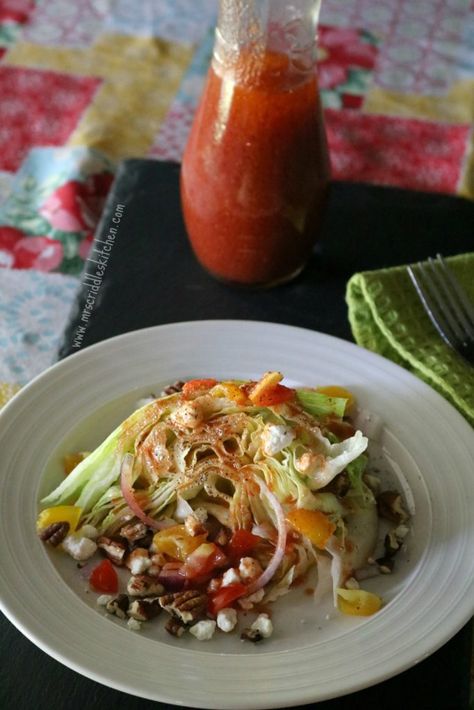 Catalina Dressing on a Goat Cheese Salad- low carb, sugar free Catalina Salad, Thm Salads, Catalina Chicken, Catalina Salad Dressing, Keto Dips, Catalina Dressing, Salad Dressing Recipe, Trim Healthy Mama Recipes, Thm Recipes