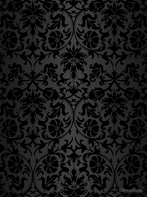 "Black Floral Damask" Leggings by DonnaSiggy | Redbubble Gothic Background, Royal Background, Royal Wallpaper, Gothic Pattern, Victorian Pattern, Victorian Wallpaper, Gothic Wallpaper, Baroque Pattern, Background Design Vector