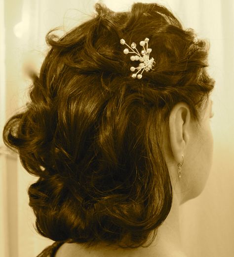 Formal Hairstyle for Short to Medium Hair by Taryn Debs Hairstyles, Grad Hairstyles, Short To Medium Hair, Formal Hairstyle, Formal Hairstyles For Short Hair, Hairstyle For Short, Curly Prom Hair, Cute Prom Hairstyles, Quinceanera Hairstyles