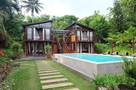 For Your Next Staycation Near Manila: 10 Barkada-Friendly Airbnbs Rest House Philippines, Farm Houseplans, Farm Vacation, Elevated House, Bahay Kubo, Luxury Beach House, Airbnb Design, Eco Resort, Rest House