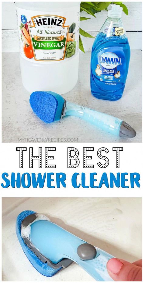 Cleaning hack, scrub wand Best Shower Cleaner, Homemade Shower Cleaner, Sunburst Mirrors, Homemade Cleaning Supplies, Homemade Cleaning Solutions, Cleaner Recipes, Diy Cleaning Hacks, Shampoo Bottles, Diy Home Cleaning