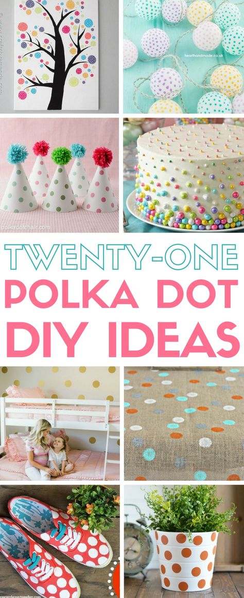 Spice up your party, furniture and home decor with polka dots! Simple DIY craft… Polka Dot Crafts, Dot Cake, Party Furniture, Easy Crafts To Sell, Polka Dot Party, Party Pattern, Tutorial Ideas, Mason Jar Crafts Diy, Diy Craft Tutorials