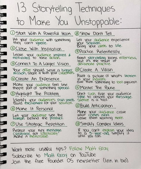 Powerful Person, Matt Gray, Business Storytelling, Show Dont Tell, The Storyteller, Storytelling Techniques, Iphone Features, Writing Crafts, Writers Write