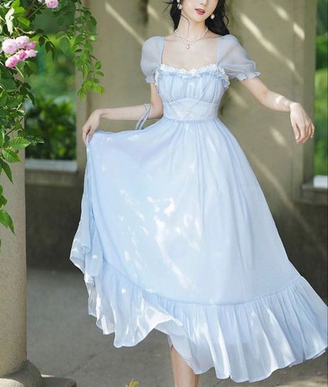 Dresses Fairycore, Fairycore Princess, Royalcore Aesthetic, Fairycore Dresses, Cottagecore Dresses, Sweet 17, Deer Doll, Prom Outfit, Casual Attire For Women