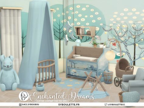 The Sims Resource - Patreon release - Enchanted Dreams part 1 Sims 4 Cc Maxis Match Nursery, Sim4 House, Bedroom Sims 4, Sims Room, Black Simmer, The Sims 4 Custom Content, Female Sims, Los Sims 4, Bedroom Inspirations Minimalist