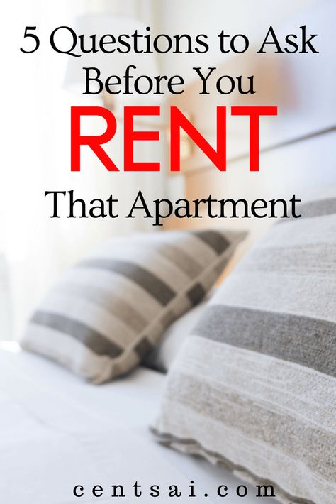 5 Questions to Ask Before You Rent That Apartment. I want to make sure that I know what I'm getting into before I sign my lease. This is really helpful! Renting An Apartment, First Apartment Tips, First Apartment Checklist, Apartment Hacks, Moving Apartment, Apartment Hunting, Apartment Checklist, First Apartment Decorating, Apartment Life