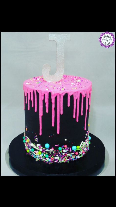 Neon Drip Cake, Drip Cake Ideas, Neon Birthday Cakes, Slime Cake, Neon Cake, Cake Drip, Neon Cakes, Disco Cake, Rodjendanske Torte