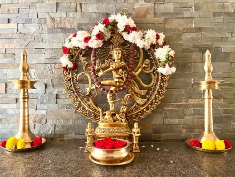 Brass Nataraja Statue South Indian Decor, Nataraja Statue, Statue Home Decor, Diwali Decorations At Home, Statue Decor, Indian Decor, Brass Decor, Diwali Decorations, Dance Class