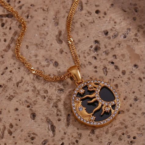 🌞🌙 Embrace the Balance of Day and Night with our 18K Gold Plated Sun and Moon Pendant Necklace! This exquisite piece symbolizes harmony and duality, combining the warmth of the sun with the mystery of the moon. Whether you’re dressing up or down, this pendant adds a celestial touch to any outfit✨ 🛒https://shorturl.at/VR9i6 #SunAndMoon #CelestialJewelry #GoldPendant #ElegantAccessories #CosmicBeauty #JewelryGoals #18KGoldPlated #NecklaceOfTheDay #JewelryAddict #FashionInspo #UniqueStyle #Ti... Moon Sun Star, Sun And Moon Pendant, Night Moon, Coin Pendant Necklace, Moon Pendant Necklace, Moon Sun, Celestial Jewelry, The Balance, Chic Jewelry