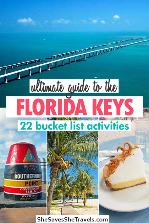 Everything you need to know about the Florida Keys! Includes 22 bucket list activities and attractions on a drive through the Keys. From Miami to Key West, it's a road trip full of adventure! #florida #travelUSA #floridakeys #keywest #roadtrip Key West Road Trip, West Road Trip, Bucket List Activities, Florida Keys Road Trip, Travel Key West, Florida Travel Guide, American Road, Usa Travel Guide, Us Travel Destinations