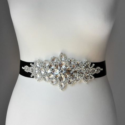 Bridal Sash Belt, Rhinestone Sash Belt, Dress Sash Belt Ready to ship. Lovely handmade rhinestone wedding sash piece. Unique and romantic. Perfect for your classic, outdoor, rustic, or shabby chic country wedding. Sparking rhinestone beaded sash made with finest crystal , Sparkly Wedding Gowns, Gown Belt, Dress Sash Belt, Wedding Dress Sash Belt, Sash Wedding Dress, Lace Ideas, Boho Makeup, Veils Wedding, Gown Ideas