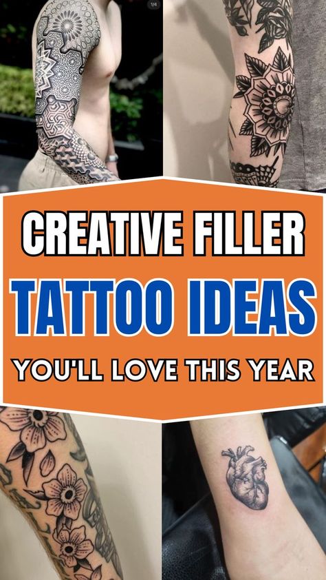 Tattoos are a form of self-expression, and every design tells a story. However, as you start to fill up space with ink, you may find small gaps or spaces that need a little something extra to complete your tattoo masterpiece. Filler tattoos are the perfect solution to bridge those gaps and tie your artwork together seamlessly. In this article, we’ll explore creative filler tattoo ideas that can enhance your existing designs and add a finishing touch to your ink collection. Filler Tattoo Ideas, Filler Tattoos, Filler Tattoo, Tattoo Filler, Handpoke Tattoo, Tattoo Trends, Creative Tattoos, Inspirational Tattoos, Tattoo Artist