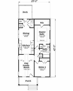 Narrow Homes, Shotgun House Plans, Cottage Layout, Shotgun House, Small Cottage Homes, Cottage Style House Plans, Ranch House Plan, Ranch Style House Plans, Blue Prints