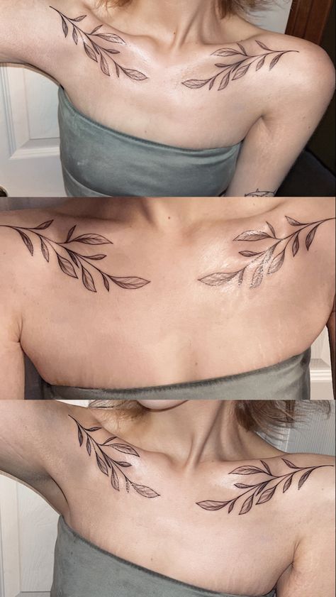 Collar Tattoo, Earthy Tattoos, Small Chest Tattoos, Crazy Tattoos, Small Shoulder Tattoos, Photography Drawing, Cool Chest Tattoos, Tattoo Templates, Vine Tattoos