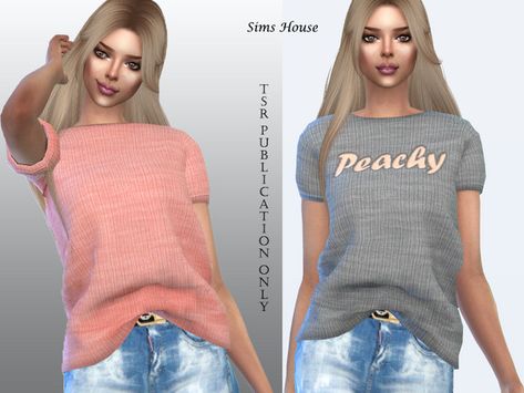 Sims House's Women's t-shirt tucked in front base colors Sims 4 Cc Tshirt Female, Sims 4 Cc Clothes Female Shirt, Sims 4 Cc Shirts Female, Sims 4 Clothing Sets, Sims Download, Cc Sims4, The Sims 4 Skin, Shirt Wrinkles, Shirt Tucked In