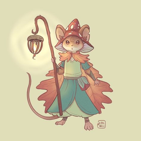 Beast Master Character Design, Dnd Mousefolk, Wildfire Druid, Dnd Idea, Mouse Guard, Original Character Design, Forest Critters, Dnd Druid, Aesthetic Sketch