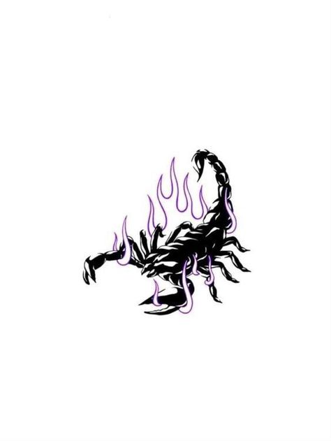 Koch Tattoo, Small Chest Tattoos, Simple Tattoos For Guys, Grunge Tattoo, Sharpie Tattoos, Scorpion Tattoo, Fire Tattoo, Gothic Tattoo, Purple Fire