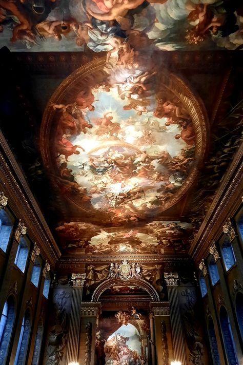 Old Royal Naval College, Architecture Paintings, Hidden London, Historical London, The Sistine Chapel, London Architecture, London History, Naval History, Sistine Chapel