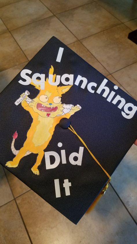 Graduation cap - Rick and Morty Rick And Morty Graduation Cap, Cap Inspiration, Funny Graduation Caps, Graduate Cap, Environmental Quotes, Graduation Hats, College Grad Cap Ideas, Graduation Cap Decoration Diy, Cap Graduation