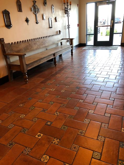 Hacienda Flooring, Athangudi Tiles Flooring Ideas, House Design Acnh, Athangudi Tiles Interiors, Single Floor House Design Indian, Athangudi Tiles Flooring, Home Tiles Design, Athangudi Tiles, Acnh Interior