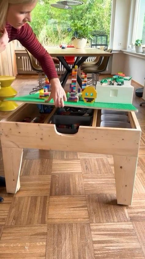 ‏DIY Lego Table: The Ultimate Solution for Organizing Chaos ‏If you’re looking for a way to tame the mess created by children’s toys, a DIY Lego table is the perfect solution! ❤️ ‏Benefits of a Lego Table ‏I recently built a Lego table for my son, and he absolutely loves it! No more Legos scattered all over the house, making my life so much easier. 🥳 ‏Not Just for Kids! ‏What’s great about this table is that it’s not just for kids; adults can enjoy it too! It’s a fantastic opportunity to u... Lego Train Table, Lego Tables Diy, Lego Diy Table, Homemade Lego Table, Diy Lego Building Ideas, Diy Lego Table For Older Kids, Lego Room Ideas Playrooms, Adult Lego Table, Play Table Ideas