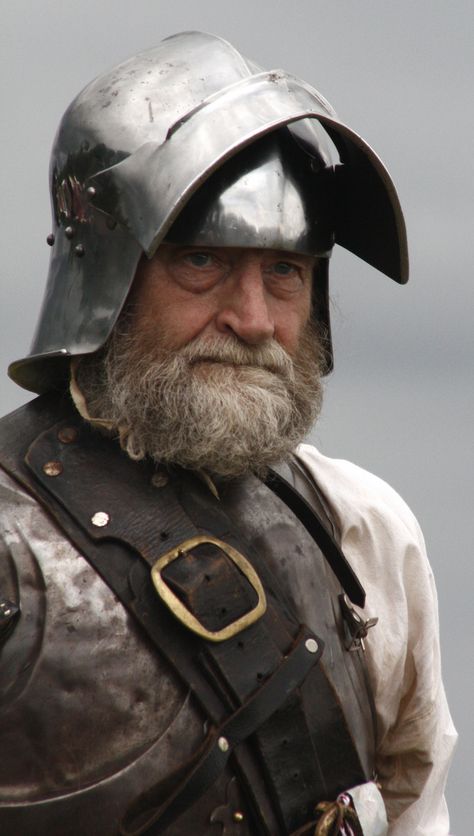 https://flic.kr/p/6E2wEP | old soldier | one of the medieval re-enacters at the tewkesbury medieval festival in july Old Knight, Old Soldier, Helmet Medieval, Larp Costumes, Knight Photography, Metal Armor, Knight Helmet, Armor Design, Medieval Festival