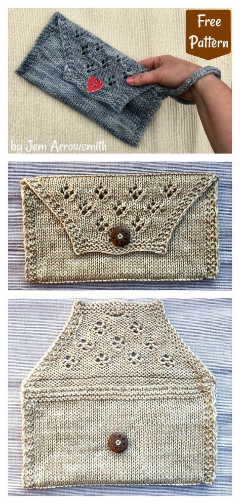 Diamond Lace Clutch Purse Free Knitting Pattern Jeans Inspiration, Lace Clutch, Knitting Terms, Knitting Lace, Fashion Knitting, Clutch Pattern, Bag Tutorials, Knit Purse, Denim Bags