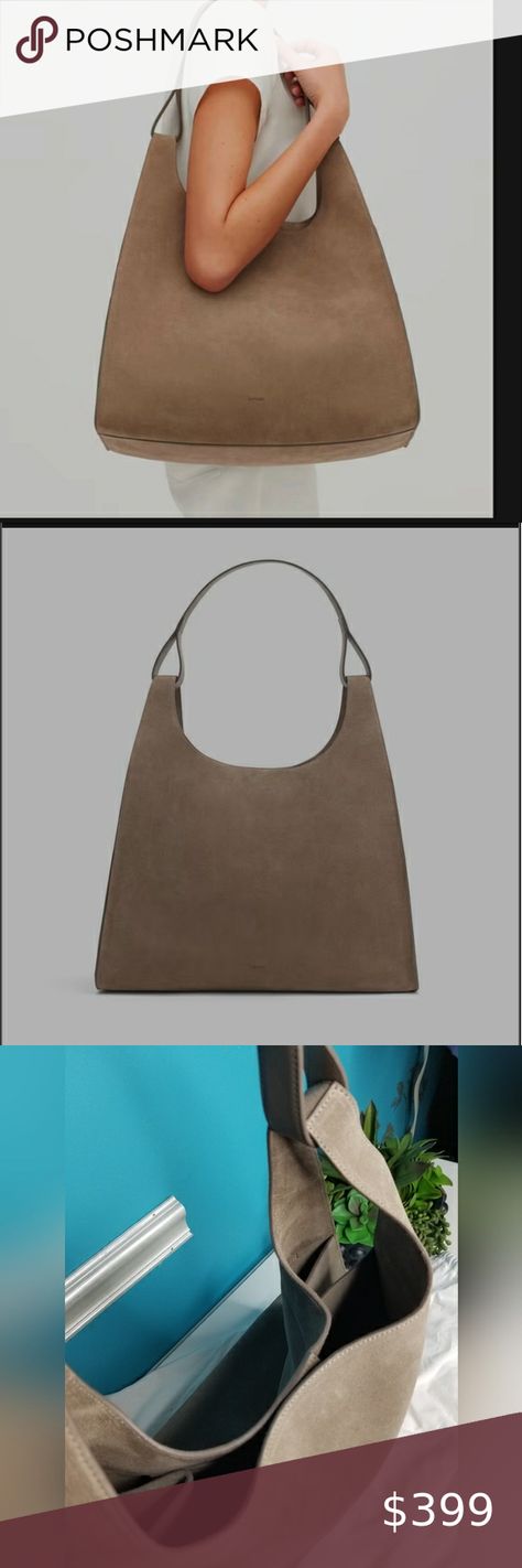 Cuyana Oversized Double Loop Bag in Taupe Snap Closure, Exterior, Handbags, Tags, Fashion Tips, Clothes Design