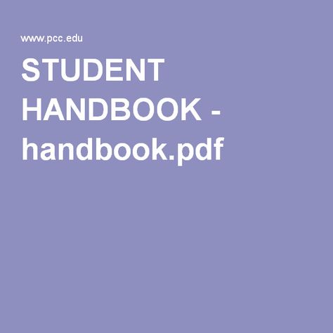 STUDENT HANDBOOK - handbook.pdf Student Handbook, Counseling