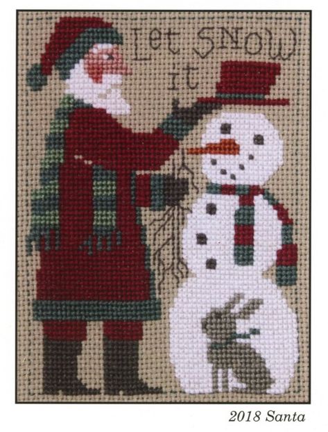 Santas Prairie Schooler Cross Stitch, Prairie Schooler Santa, Prairie Schooler Cross Stitch Charts, Halloween Cross Stitch Charts, Santa Cross Stitch, Prairie Schooler, Country Sampler, Lovely Flowers Wallpaper, Davos