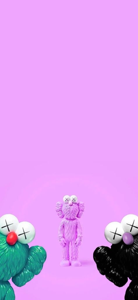 Ios 16 Wallpaper Kaws Pink, Purple Kaws Nails, Purple Kaws Wallpaper, Purple Ios 16 Wallpaper, Rodwave Wallpapers, Purple Kaws, Kaws Purple, Kaws Wallpapers, Kaws Nails