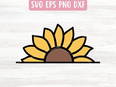 Half Sunflower SVG File for Cricut, Floral Border SVG for Silhouette, Sunflower Monogram SVG for Vinyl, Name Frame Svg for Sign Flower Monogram Svg, Half Sunflower Svg, Half Sunflower, Sunflower Monogram, Flower Monogram, Sunflower Svg, Designs For Cricut, Name Frame, Floral Monogram