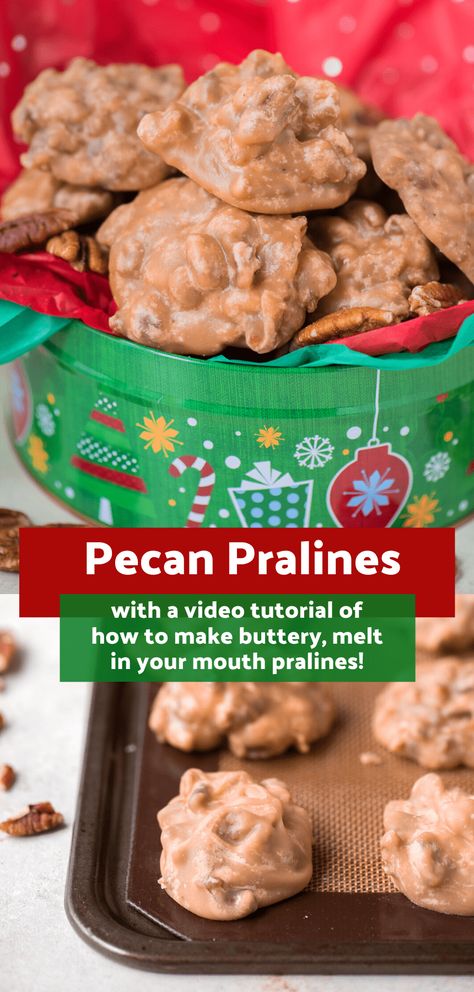 I’ve done all the trial and error to make the perfect southern pecan pralines, so you can make them with ease! I’m sharing all the tips I’ve learned along the way so you can feel confident while following my 5 easy steps. Mini Patisserie, Praline Candy, Cheese Desserts, Praline Recipe, Easy Candy Recipes, Resep Brownies, Pecan Pralines, Candy Recipes Homemade, Nut Recipes