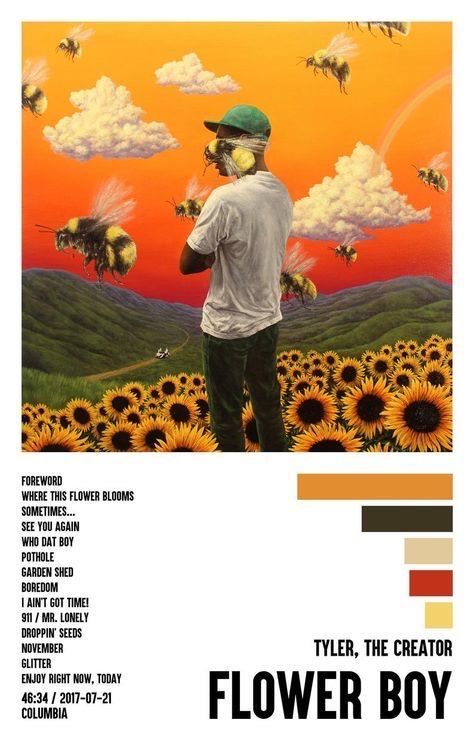 Tyler The Creator Album Poster, Flower Boy Album Cover, Flower Boy Album, Tyler The Creator Flower Boy, Tyler The Creator Flower, Flower Boy, Make Your Own Poster, Tyler The Creator, The Creator