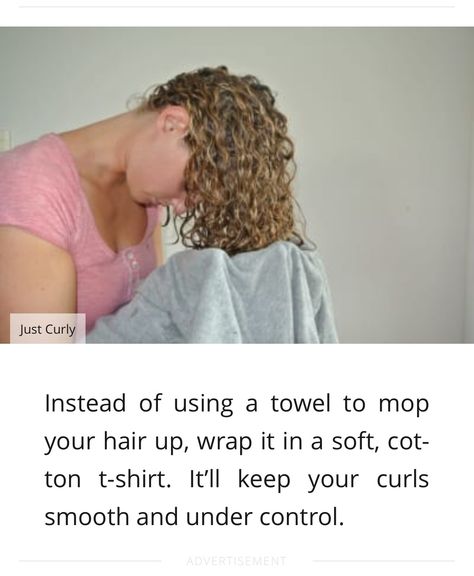 Dry and scrunch curly tresses with Jersey cloth or Tshirts: I have a client that cut all her old T shirts up and placed them neatly in a bathroom drawer! Genius! Bathroom Drawers, Old T Shirts, Up Hairstyles, T Shirts, Hair, T Shirt